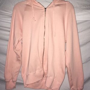 Light pink Cotton on medium zip-up hoodie